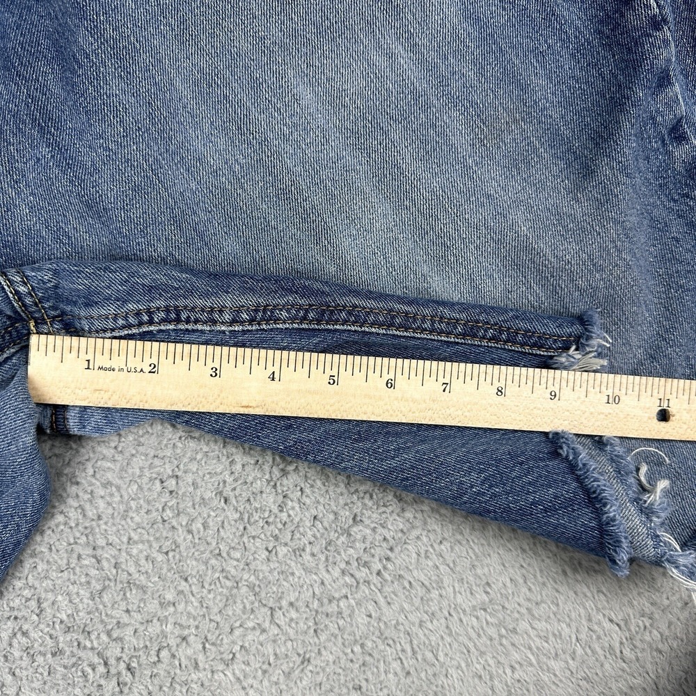 Cinch Denim Shorts Mens 42 Blue Distressed Cutoff Jorts 9" Western Cowboy Wear - Picture 10 of 12